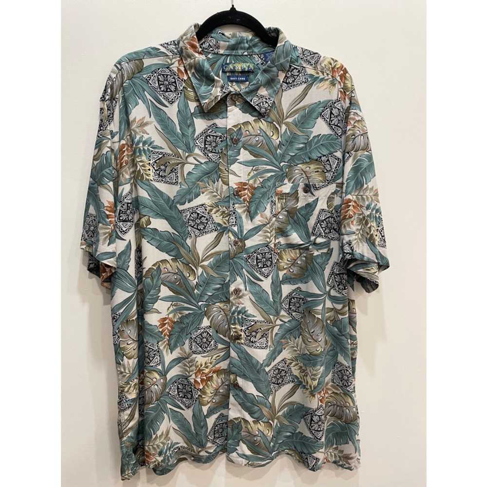 Campia Easy Care Multicolour Hawaiian Vacation Camp Casual Camp Shortsleeve XXL